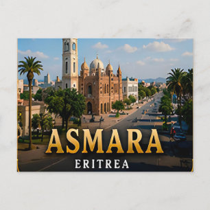Asmara Italienische Architektur und zeitlose eritr Postkarte