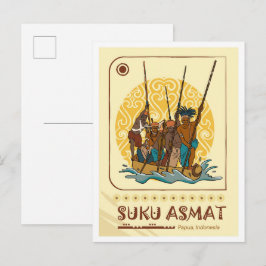 Asmat Papua Indonesien Reise Postkarte