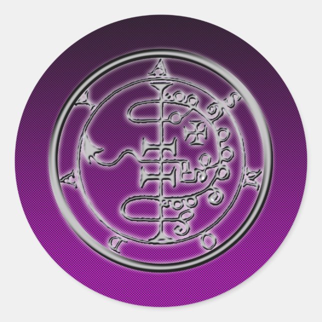 Asmoday Asmodeus Siegel Runder Aufkleber (Vorderseite)
