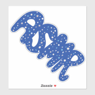 ASMR Blue Tingles Handlettering Aufkleber