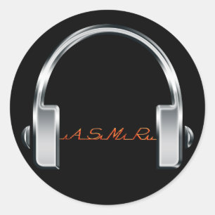 ASMR Kopfhörer Runder Aufkleber