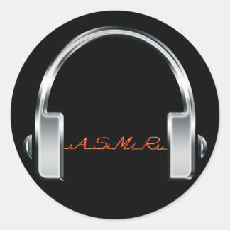 ASMR Kopfhörer Runder Aufkleber