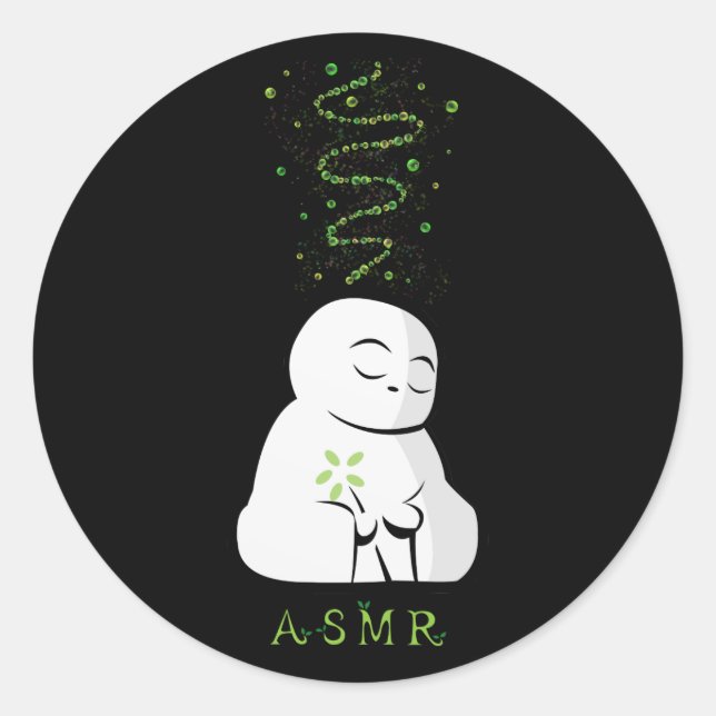 ASMR Tingles Runder Aufkleber (Vorderseite)