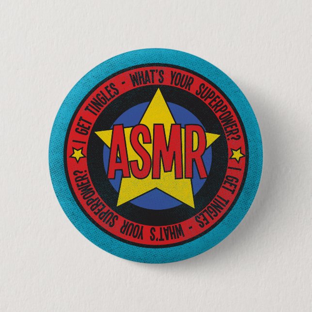 ASMR, was Ihr Supermacht beunruhigtes Logo ist Button (Vorderseite)