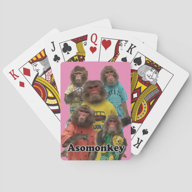 Asomonkey cards.　Asomonkey Spielkarten (Rückseite)