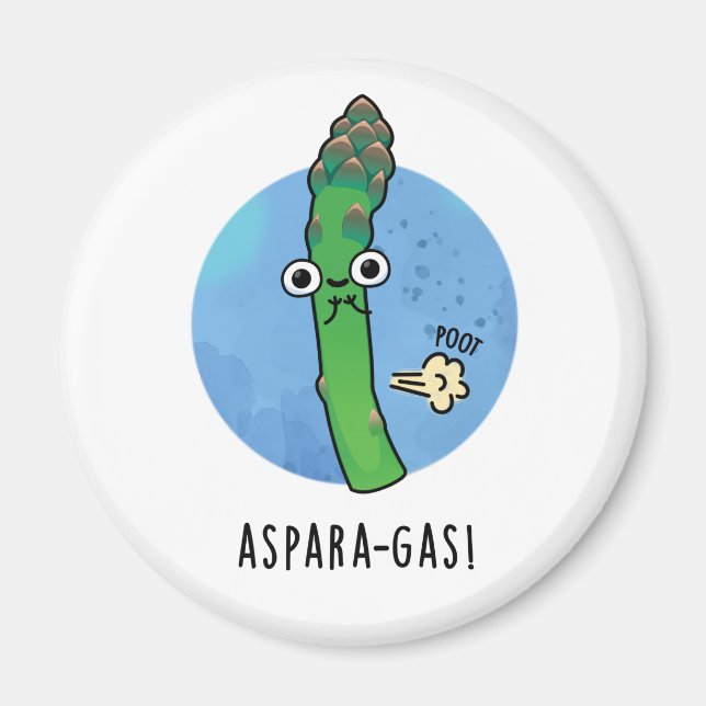 Aspara-Gas Funny Asparagus Veggie Pun Magnet (Vorne)