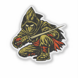 Asparagus Assassin — Funny Vegetable Silent Ninja  Aufkleber