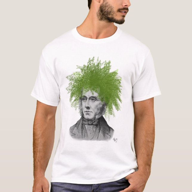 Asparagus Fern Head Pflanzen Head T-Shirt (Vorderseite)
