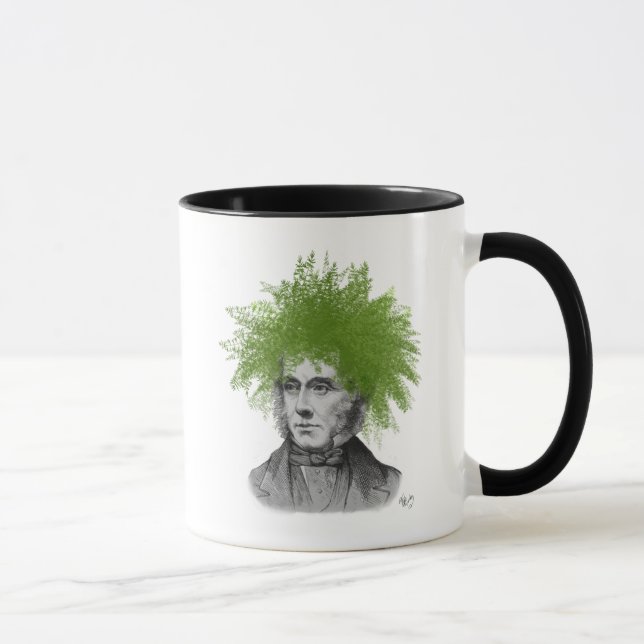 Asparagus Fern Head Pflanzen Head Tasse (Rechts)