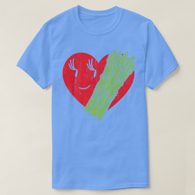Asparagus Herzgarten Gemüse Gemütlich Vegan T-Shirt (Design vorne)