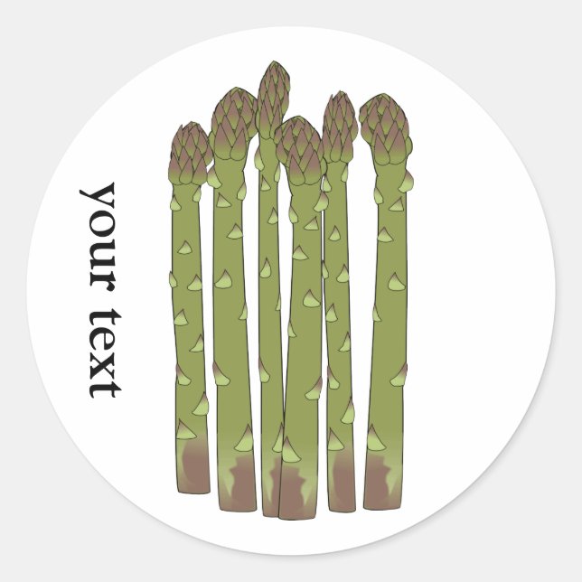 Asparagus Spears Gemüsegarne Runder Aufkleber (Vorderseite)