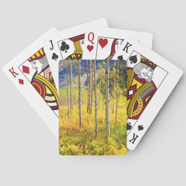 Aspen Bäume im Herbst in den Rockies Spielkarten (Rückseite)