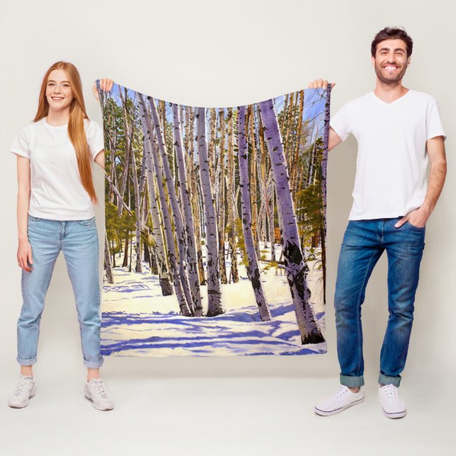 Aspen Bäume im Wald Fleecedecke (Beispiel)