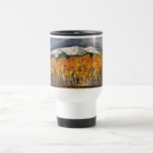 Aspen-Bäumewatercolor-Kunst-Reise-Kaffee-Tasse Reisebecher
