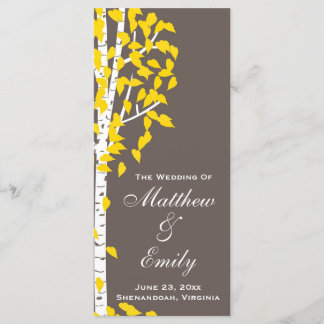 Aspen Birch Trees Wedding Program Programm