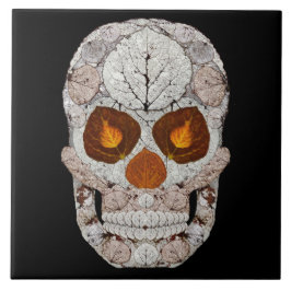 Aspen-Blatt-Schädel 11 Fliese