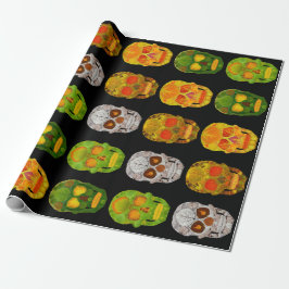 Aspen-Blatt-Schädel Geschenkpapier