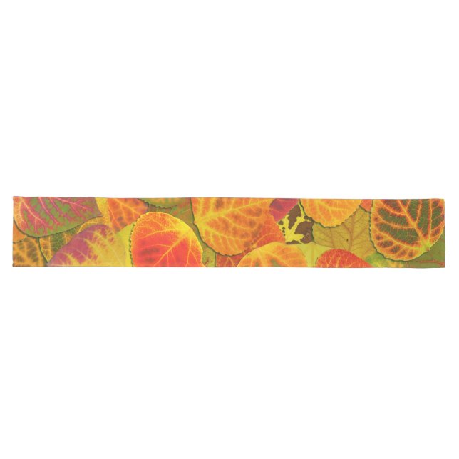 Aspen Blätter Collage Solid Medley 1 Großer Tischläufer (Horizontal)