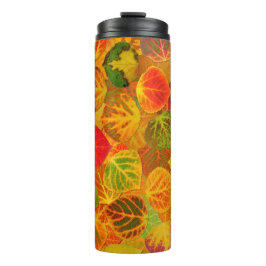 Aspen Blätter Collage Solid Medley 1 Thermosbecher