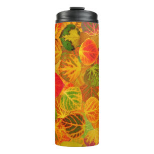 Aspen Blätter Collage Solid Medley 1 Thermosbecher