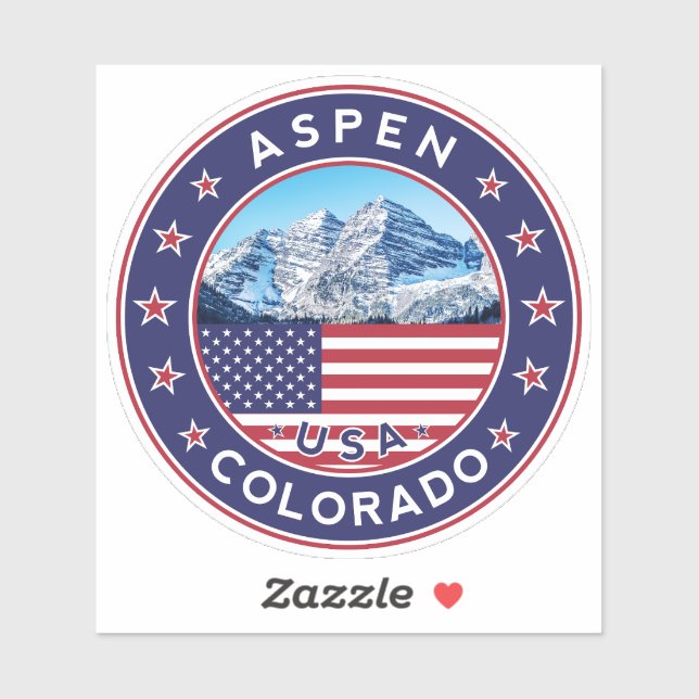 Aspen Colorado, Aufkleber (Blatt)