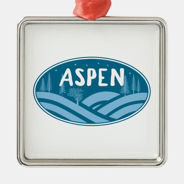 Aspen Colorado Außenbereich Ornament Aus Metall (Vorne)