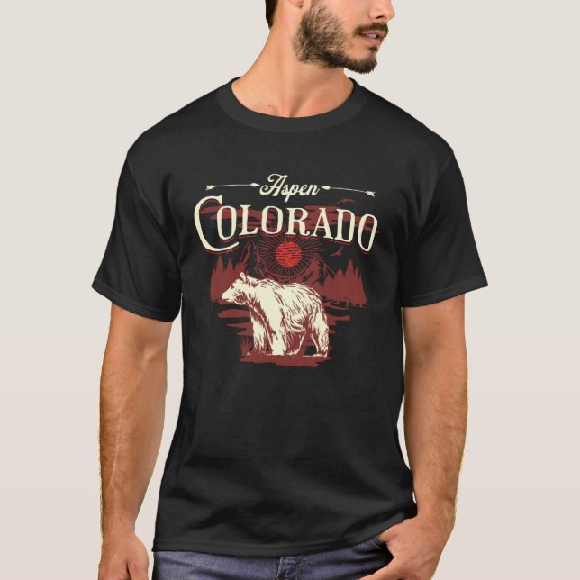 Aspen Colorado Bear T-Shirt (Vorderseite)