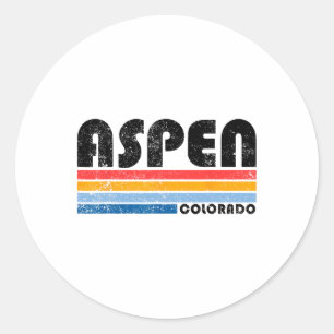 Aspen Colorado Bergsee-Zauber Vintages Aspen Sk Runder Aufkleber