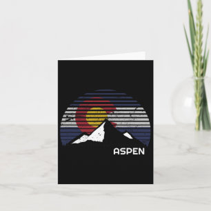 Aspen Colorado Flag - Co Bluebird Day Mountain Karte