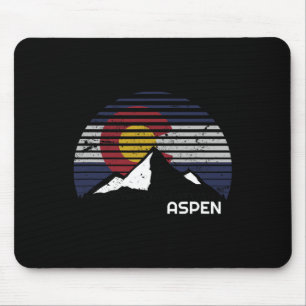 Aspen Colorado Flagge - Co Bluebird Day Mountain Mousepad