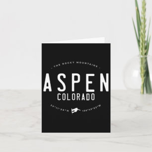 Aspen Colorado Grafik beängstigend Vintager Snowbo Karte