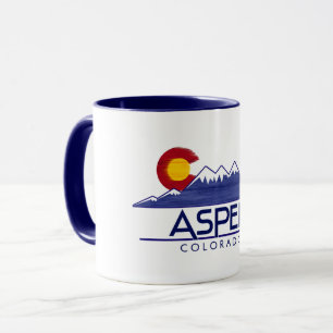 Aspen Colorado Holztasse Berge Tasse