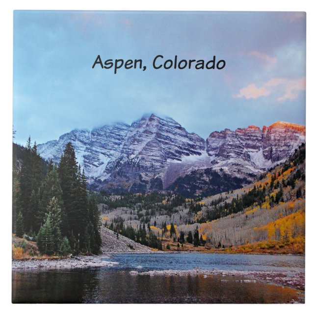 Aspen, Colorado Landschaftsbild, Fliese (Vorderseite)