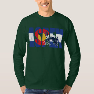 Aspen Colorado mit Schneeskier T-Shirt