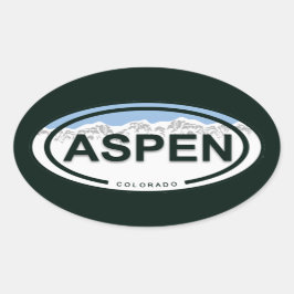 Aspen Colorado Mountain Tag Stickers