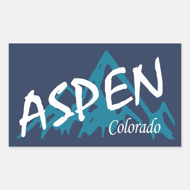 Aspen Colorado Mountains Rechteckiger Aufkleber (Vorderseite)