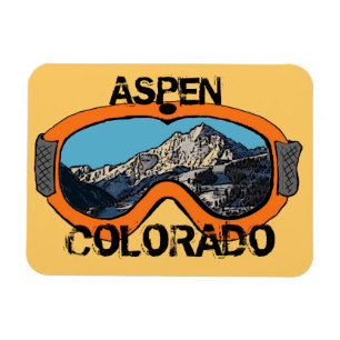 Aspen Colorado Orangenschneedecke Magnet