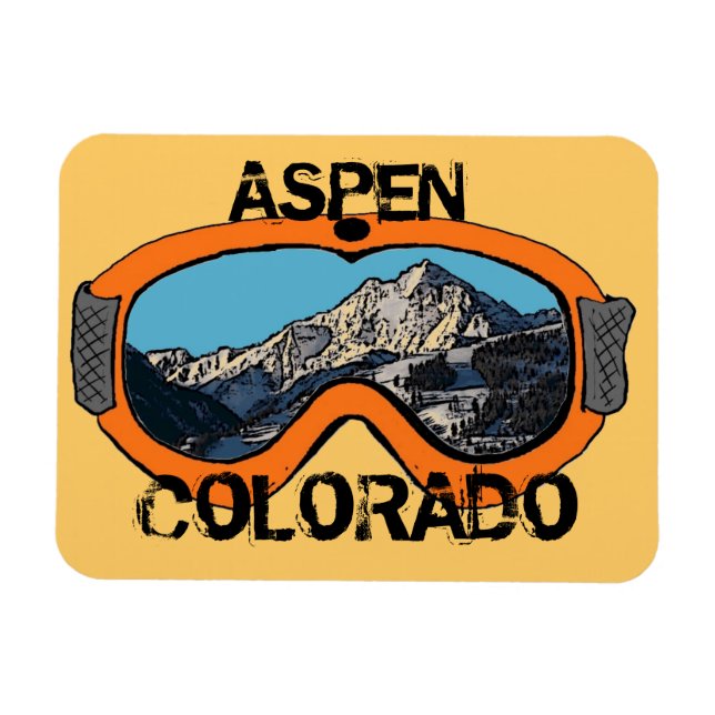 Aspen Colorado Orangenschneedecke Magnet (Horizontal)