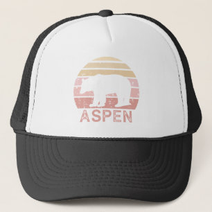 Aspen Colorado Retro Bär Truckerkappe