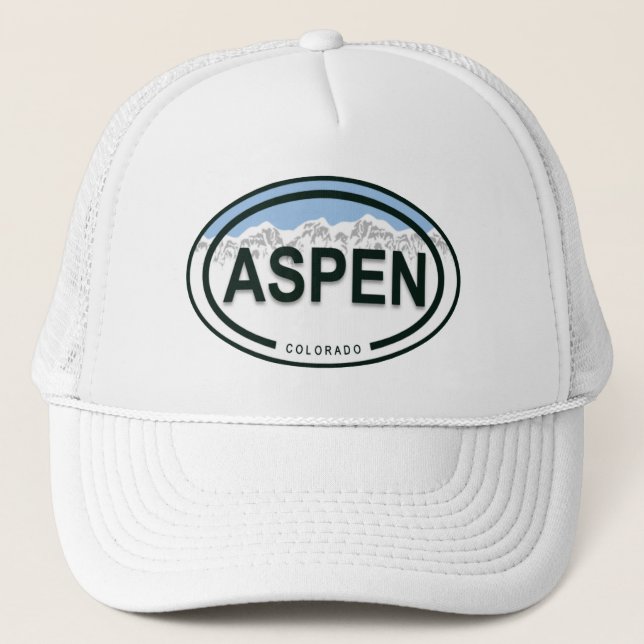 Aspen Colorado Rocky Mountains Truckerkappe (Vorderseite)