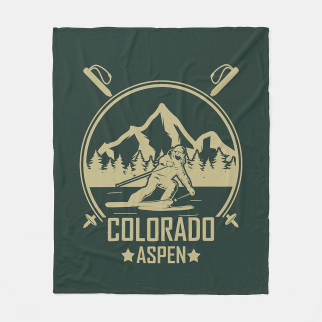 Aspen Colorado Ski Fleecedecke (Vorderseite)