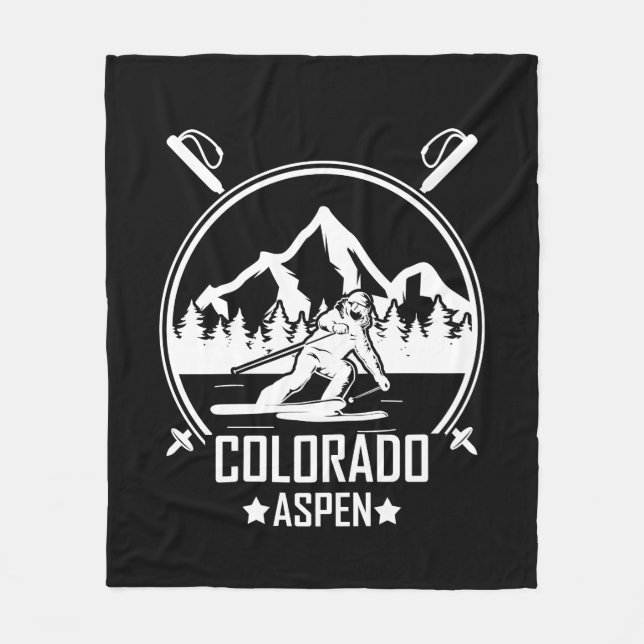 Aspen Colorado ski Fleecedecke (Vorderseite)