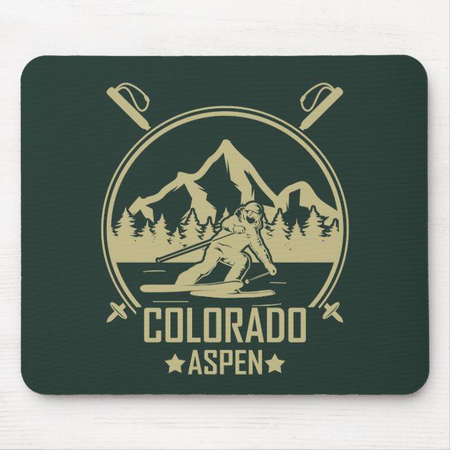 Aspen Colorado Ski Mousepad (Vorne)