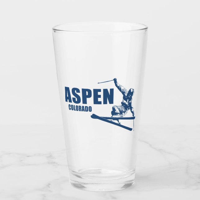 Aspen Colorado Skier Glas (Vorderseite)