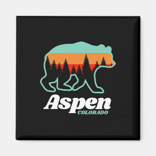 Aspen Colorado Skifahren Snowboarden Bären Magnet