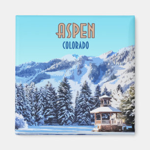 Aspen Colorado Skigebiet Berge Magnet