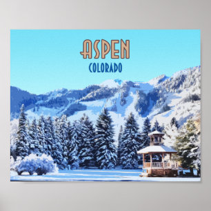 Aspen Colorado Skigebiet Berge Poster