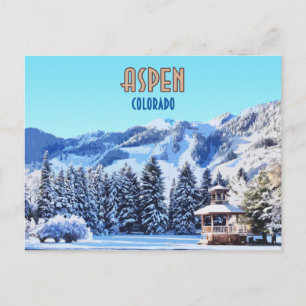 Aspen Colorado Skigebiet Berge Postkarte