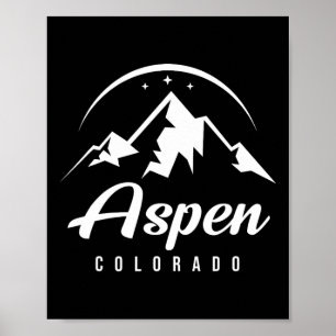 Aspen Colorado Skigebiet Snowboarden Poster