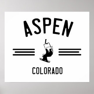 Aspen Colorado Skilift Poster